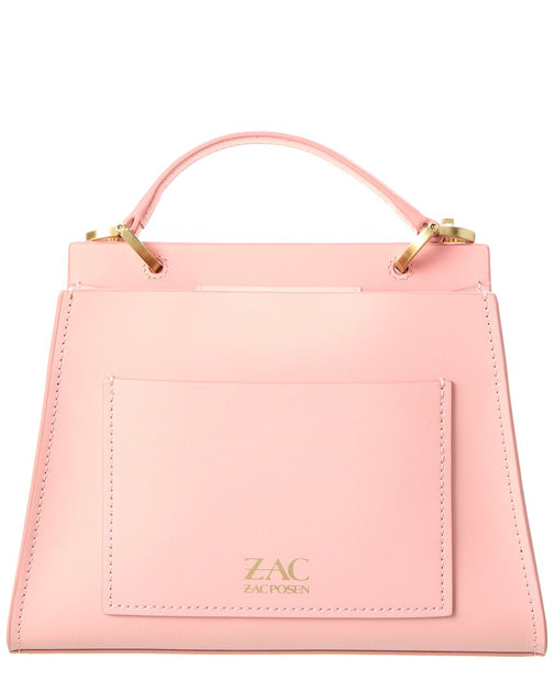 Zac Posen Zac Eartha Mini Chain Leather Shoulder Bag In Pink