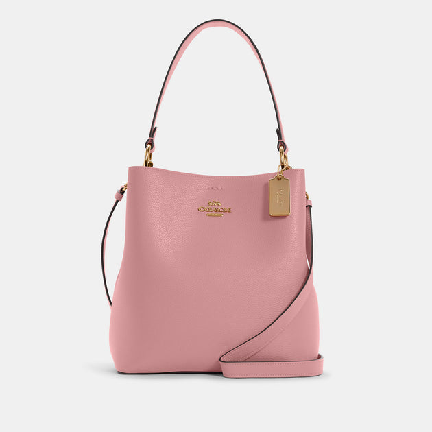 Coach Small Town Bucket Bag Gold/1941 Red/Oxblood