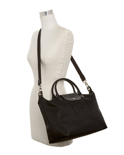 Longchamp Le Pliage Neo Small Nylon Bucket Bag in Black