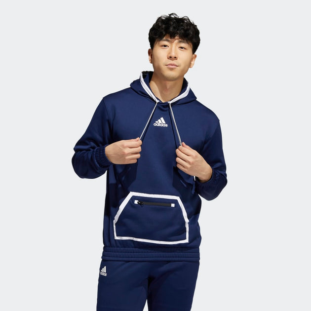Adidas Men's Logo Long Sleeve Front Pocket Coref Pullover Hoodie