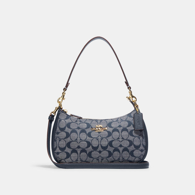 Coach Outlet Mini Dempsey Bucket Bag In Signature Canvas With Dancing  Kitten Print in Brown