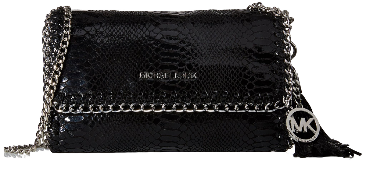Michael Kors Women's Chelsea Large Saffiano Leather Convertible Crossbody Bag - Black - Shoulder Bags