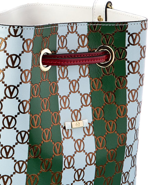 Nordstrom Rack Valentino By Mario Valentino Karl Monogram Stripes Leather  Shoulder Bag 1095.00