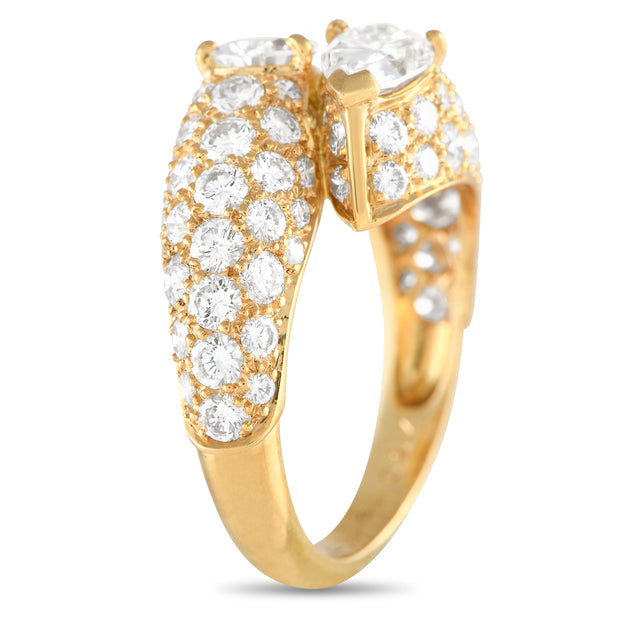 Louis Vuitton Empreinte Ring, Pink Gold and Diamonds. Size 51
