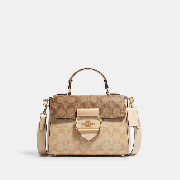 COACH® Outlet  Micro Tilly Top Handle In Blocked Signature Canvas