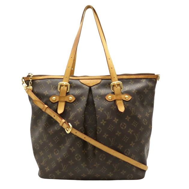 Louis Vuitton Palermo Brown Canvas Shoulder Bag (Pre-Owned)