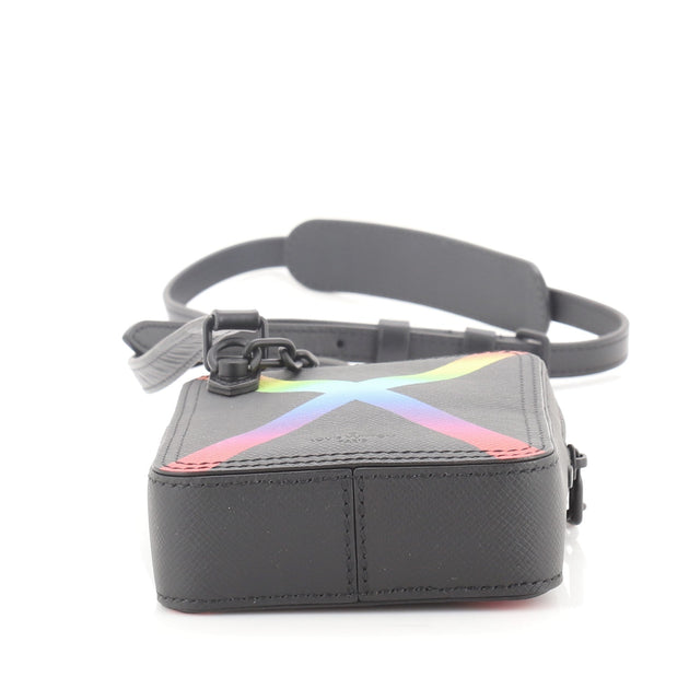 Pre-owned Louis Vuitton Danube Rainbow Messenger Bag In Black