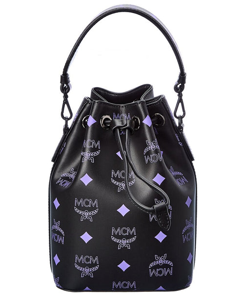 MCM Mini M Pup Monogram Leather Bucket Bag on SALE
