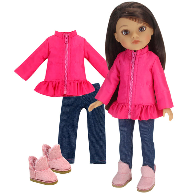 Sophia's Gymnastics Leotard & Nylon Jacket for 18 Dolls, Pink