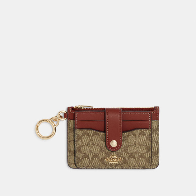 Coach Outlet Attachment Card Case In Signature Canvas