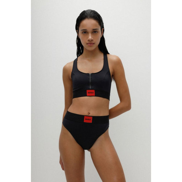 HUGO Boss - Racerback Zip Up Bikini Top With Red Logo Label | Shop Premium  Outlets