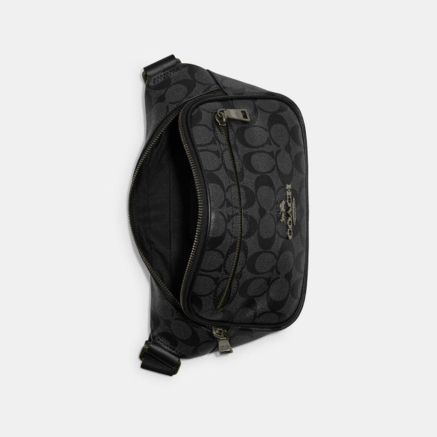 COACH Monogram Belt Bag in Black for Men