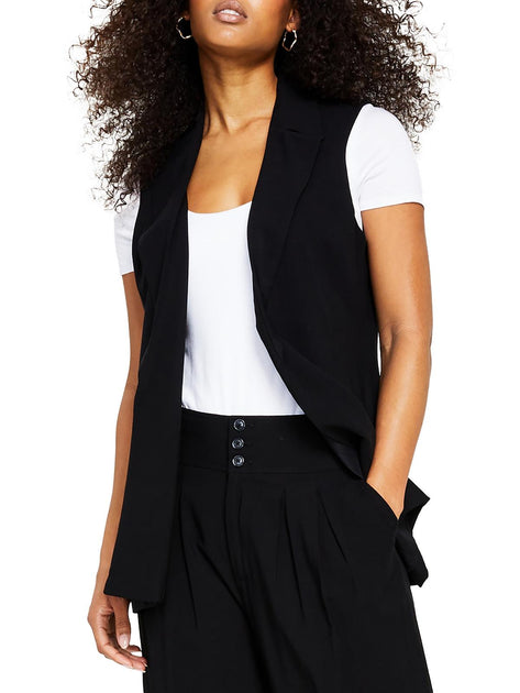 Bar III Petites Womens Slub Sleeveless Suit Vest | Shop Premium Outlets