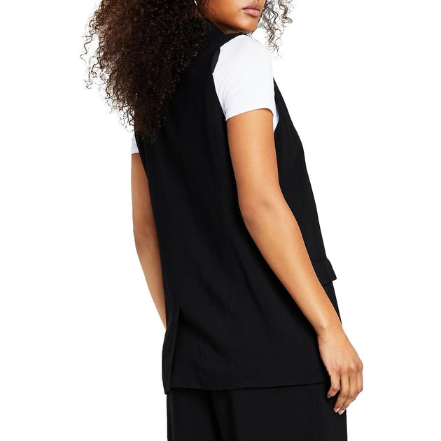 Bar III Petites Womens Slub Sleeveless Suit Vest | Shop Premium Outlets