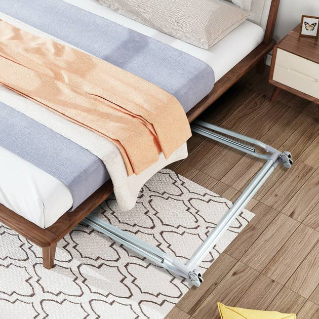 QuikFurn Folding Extendable Metal Garment Rack Clothes Hanging Rod with ...