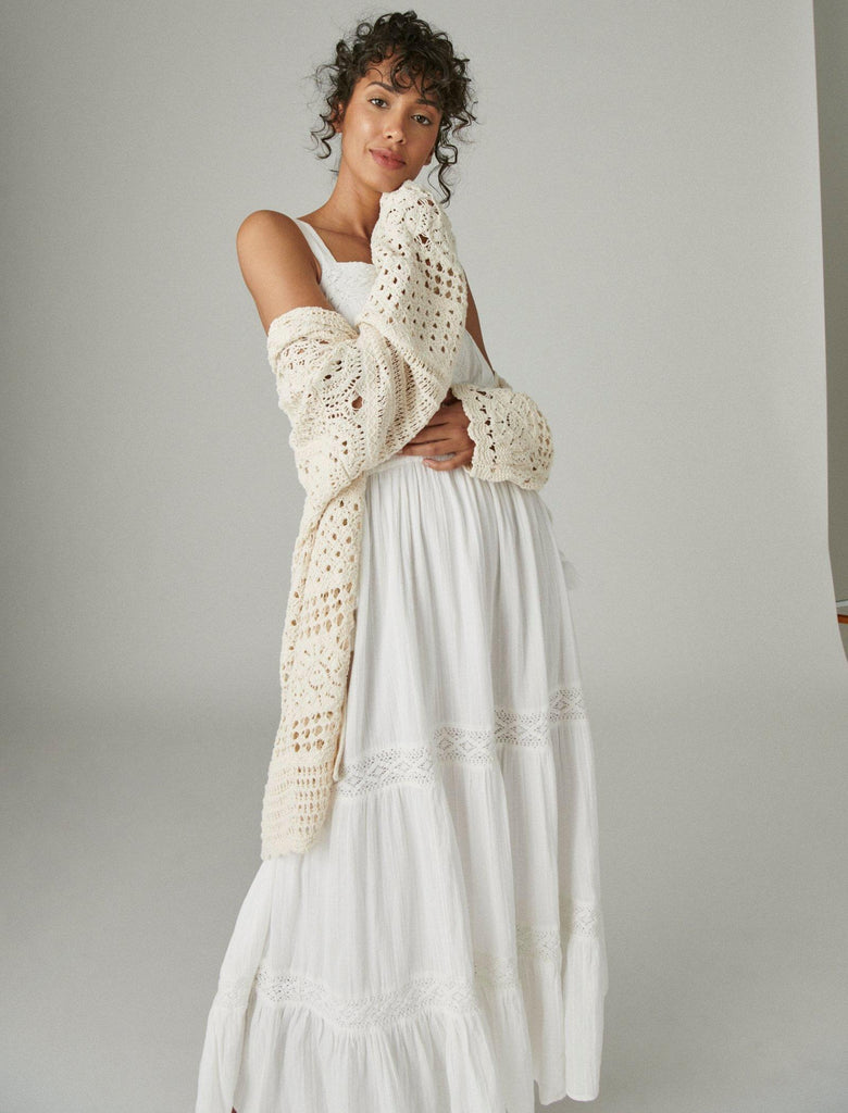 Lucky Brand Women's Embroidered Sleeveless Popover Dress
