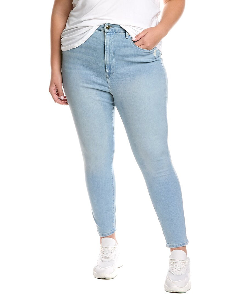 DKNY Jeans Women's Rivington Slim Straight Cropped Raw-Hem Jeans