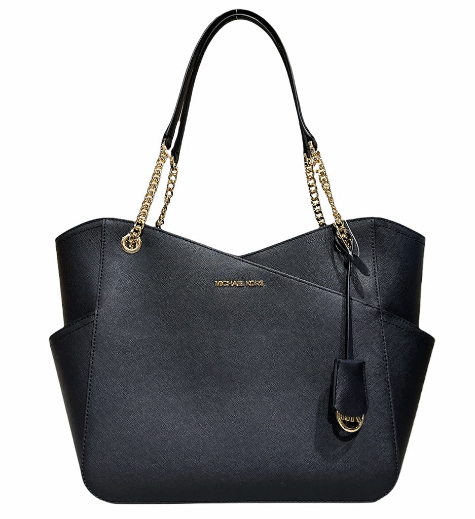 Michael Kors - Portia Small Pebbled Leather Suede Tote Handbag (Black)