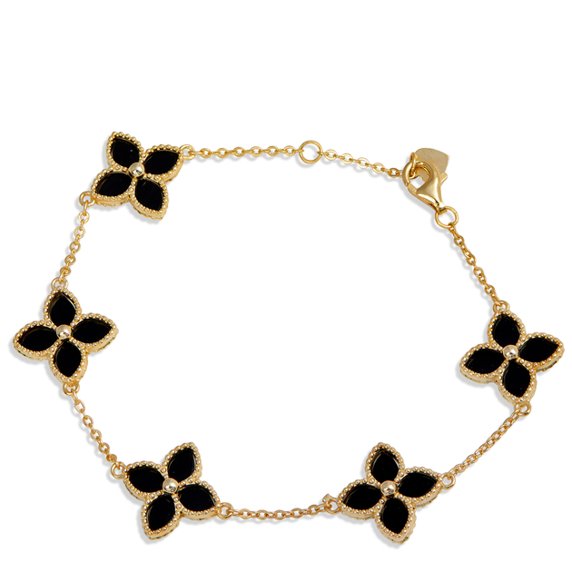 Savvy cie 18k gold vermeil lab sapphire & cz bracelet Clearance