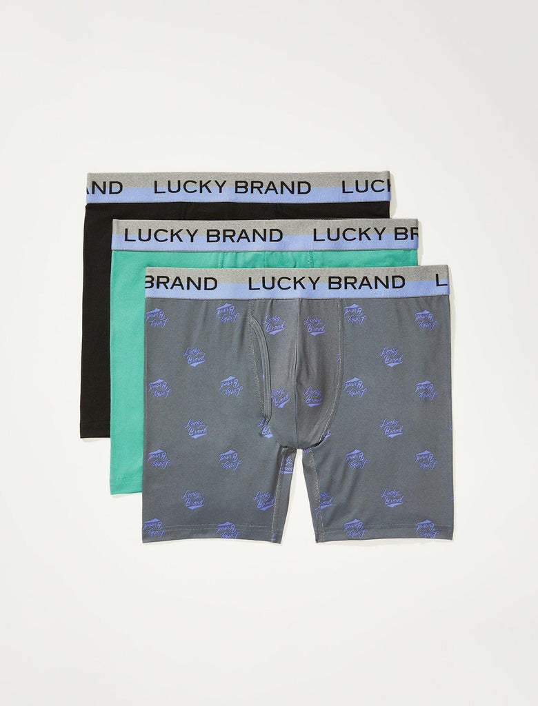 Lucky Brand 3pk Stretch Boxer Briefs, S 