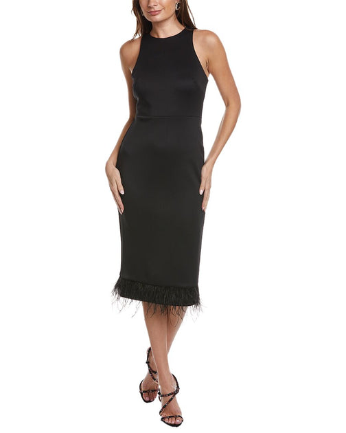 Taylor Scuba Feathers Midi Dress | Shop Premium Outlets