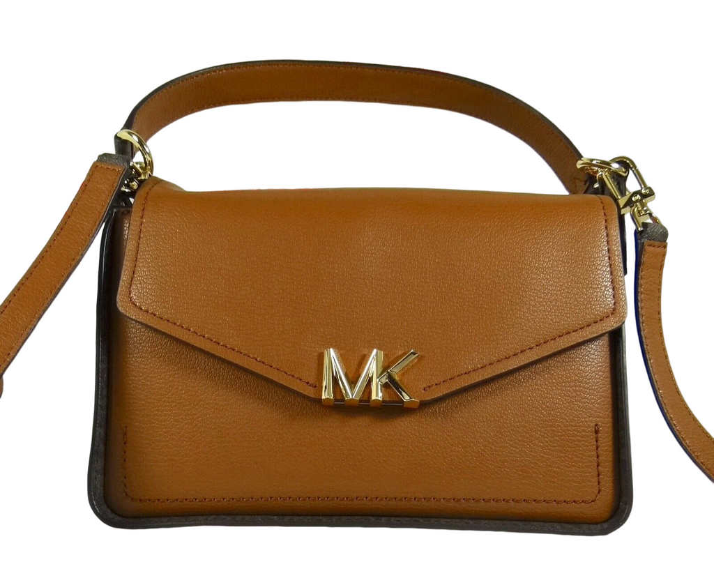 Michael Kors Edith Leather MK LOGO Small Satchel Messenger Crossbody Bag