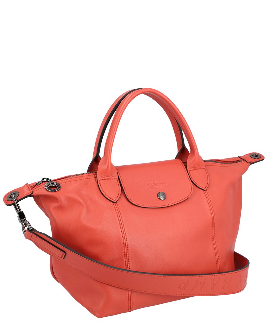 Longchamp, Bags, Longchamp Le Pliage Cuir Leather Handbag
