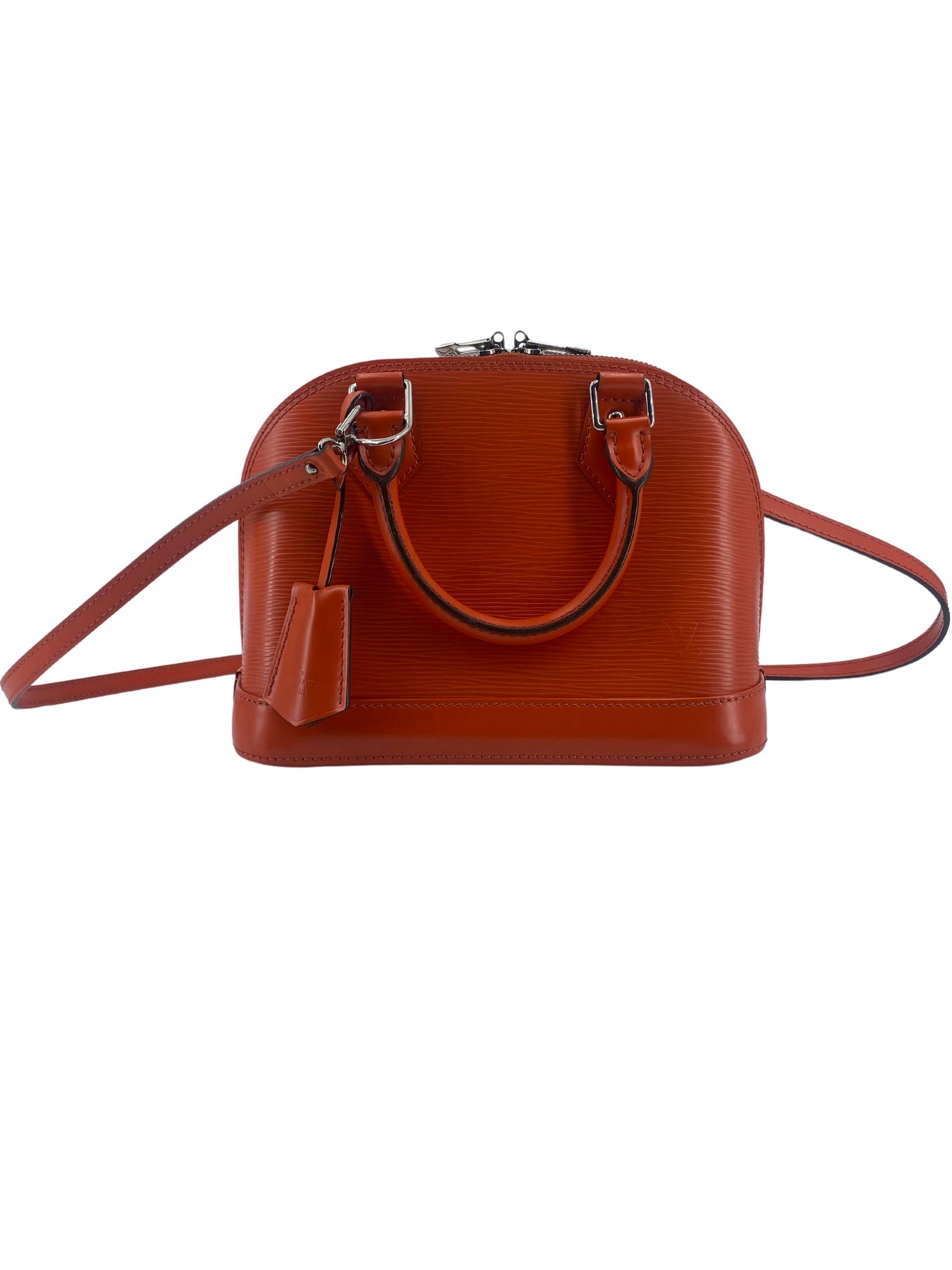 Louis Vuitton Alma Bb Orange Canvas Shoulder Bag (Pre-Owned)