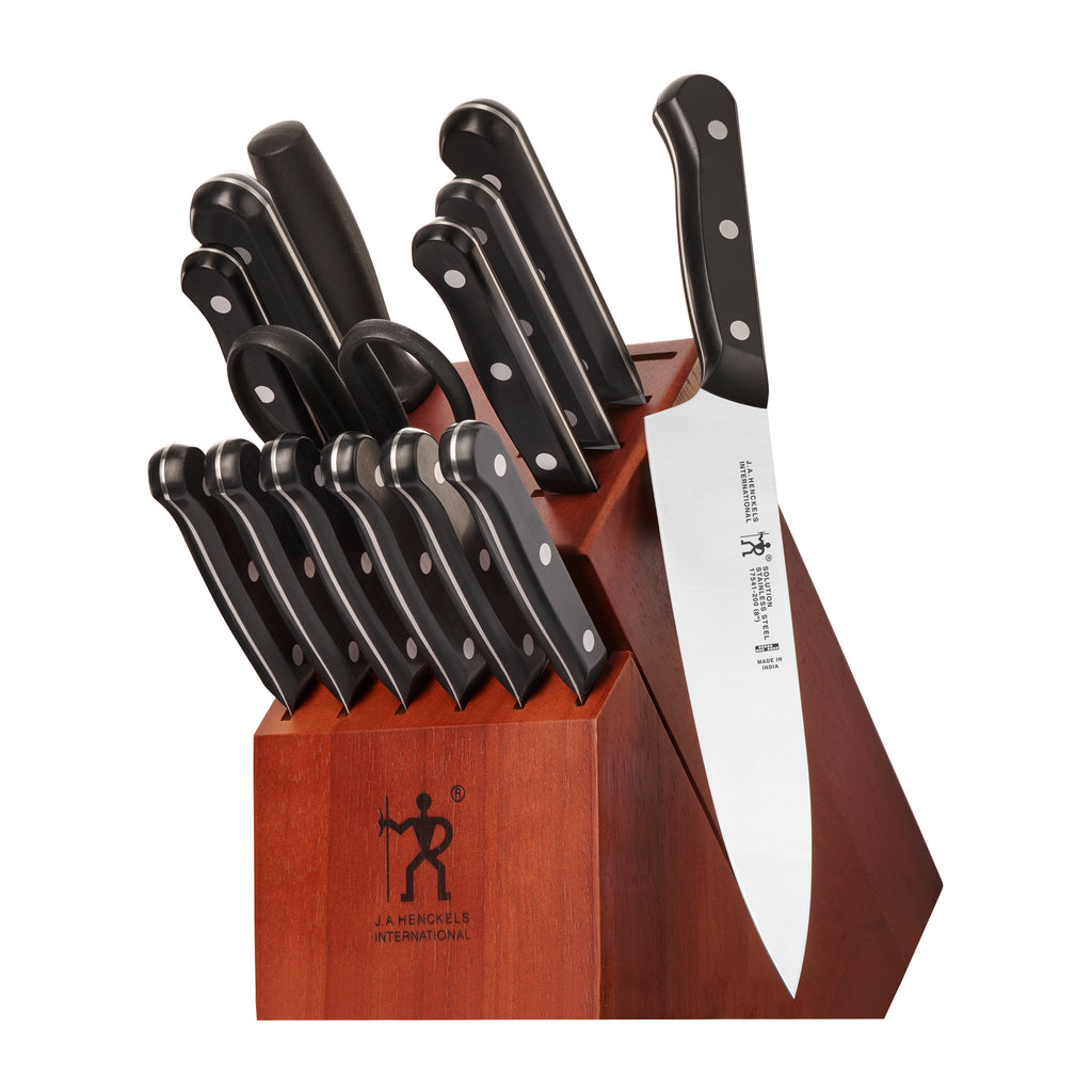 BergHOFF Essentials 18Pc Cutlery Set, Block with 8 Steak Knives,  Hand-sharpened