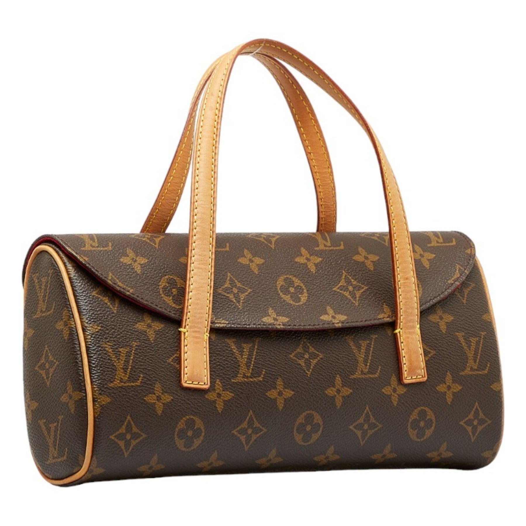 Louis Vuitton Sonatine Brown Canvas Handbag (Pre-Owned)
