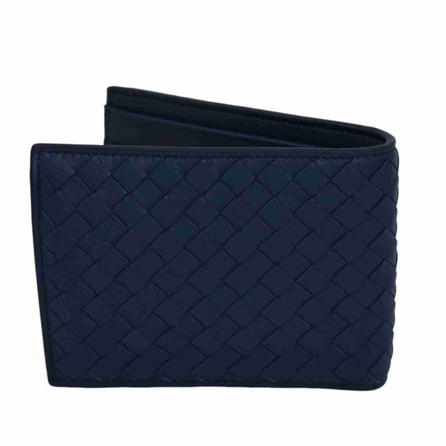 Bottega Veneta Men's Intercciaco Leather Woven Bifold Wallet (pre-owned ...