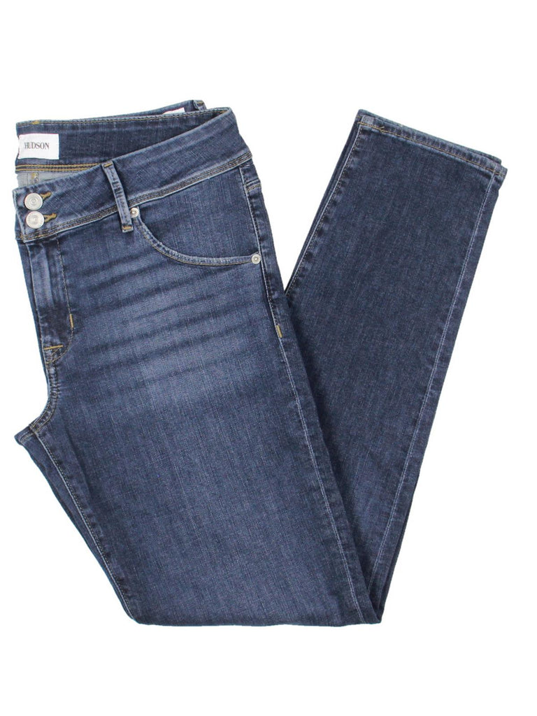 HUDSON Womens Button Pocket Stretch Skinny Jeans Blue 31