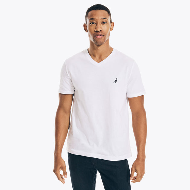 Nautica Mens Premium Cotton V-neck T-shirt | Shop Premium Outlets