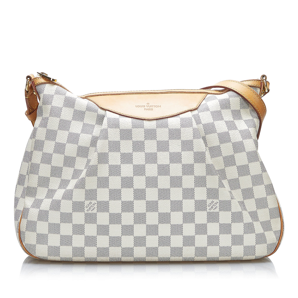 Louis Vuitton Damier Azur Siracusa Pm Canvas Crossbody Bag (pre-owned) in  Gray