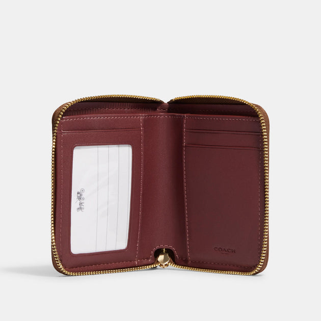 Coach Outlet Small Zip Around Wallet In Signature Jacquard | Shop ...