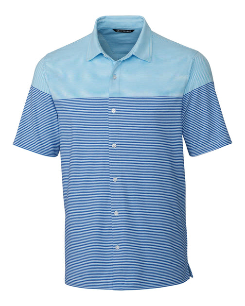 Cutter & Buck Pioneer Engineered Mens Stripe Button Front Shop