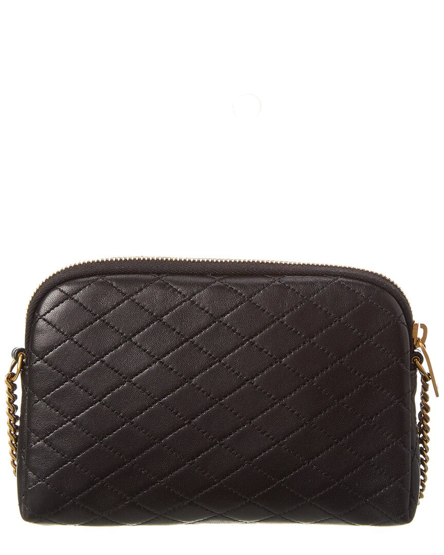 Saint Laurent Gaby Zipped Quilted Leather Crossbody | Shop Premium Outlets