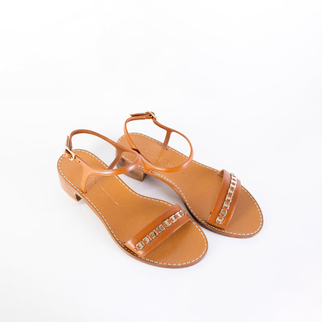 Salvatore Ferragamo Leather Tremiti Women's Sandals | Shop Premium Outlets