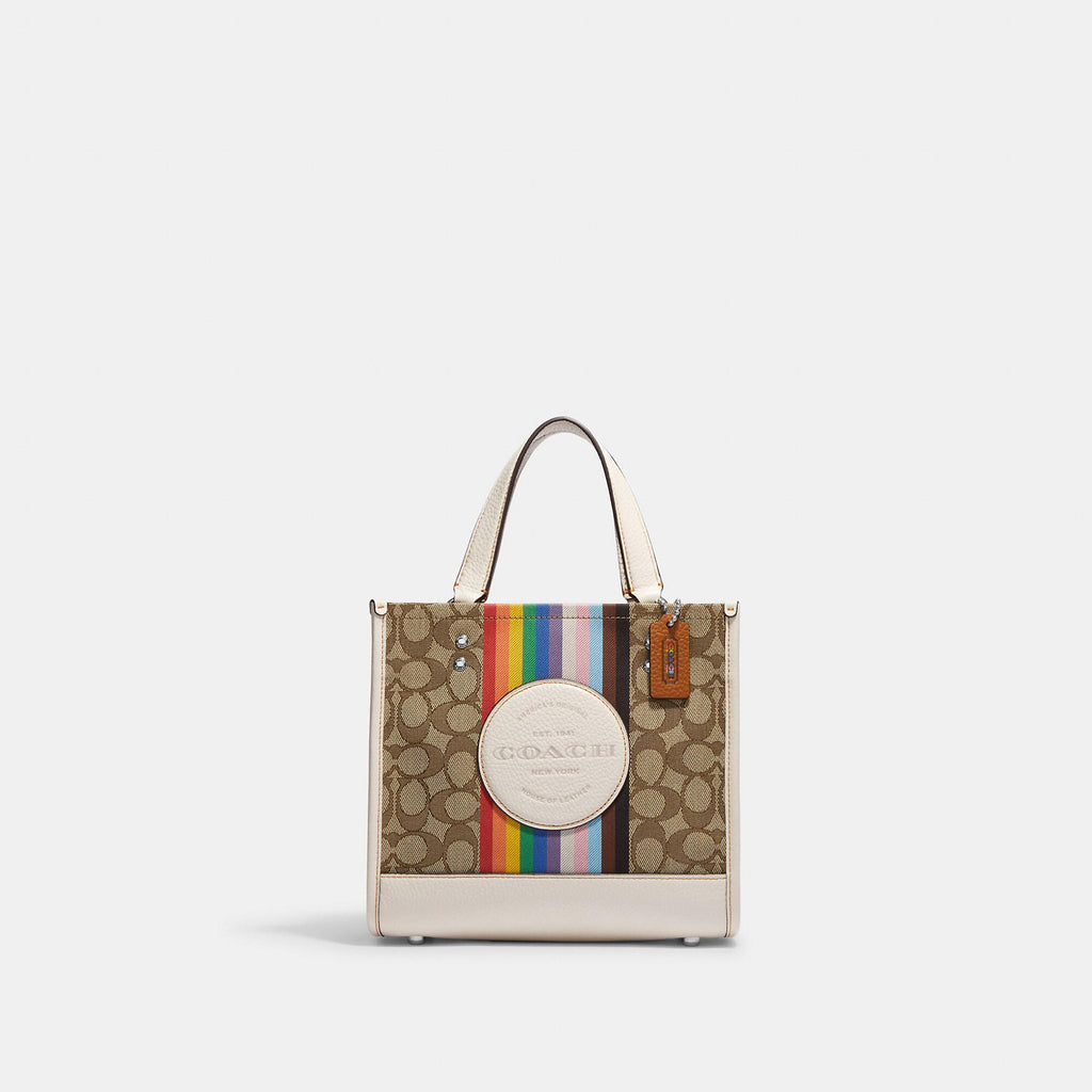 Sydnee Monogram Rainbow Signature Logo Jacquard Medium Shoulder Bag