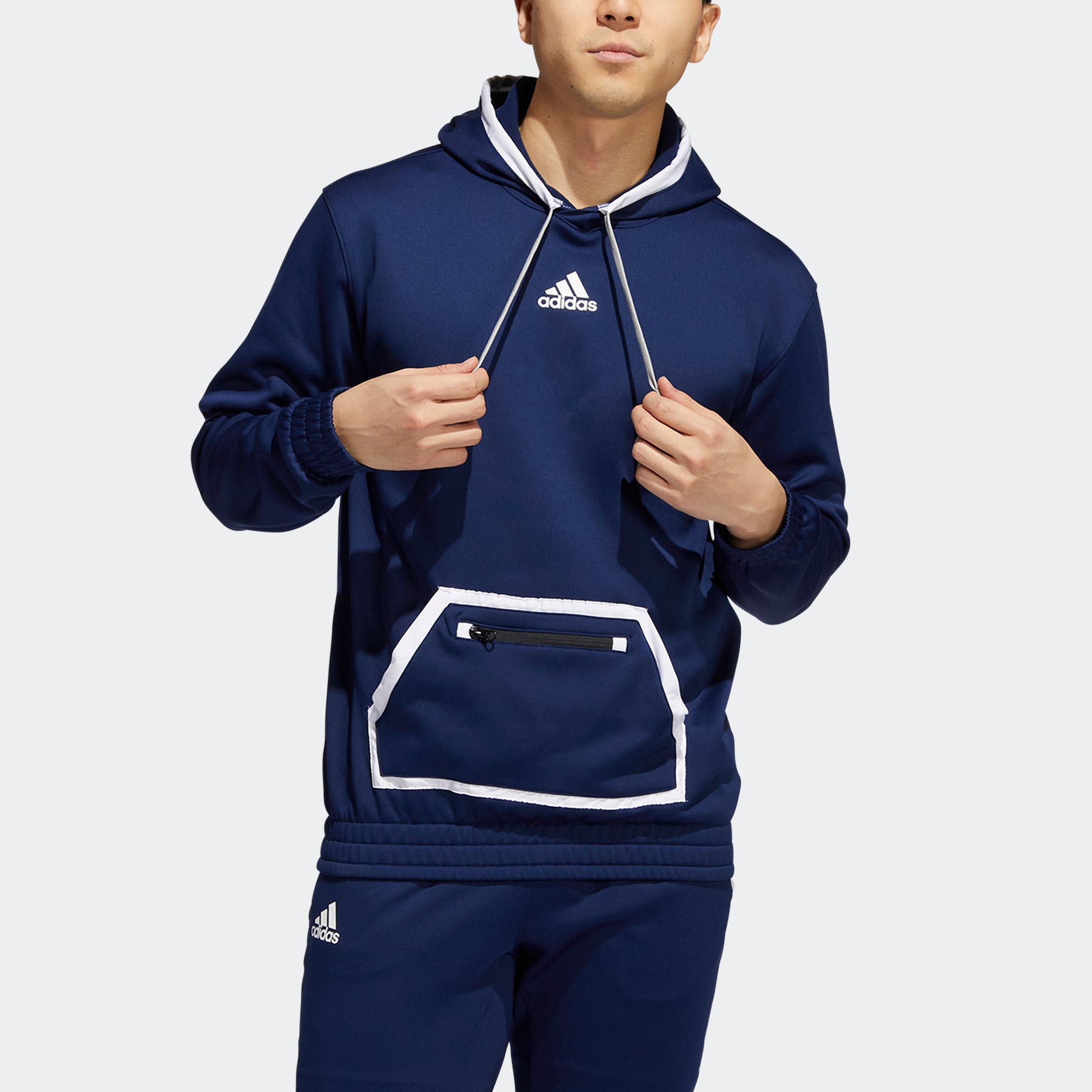Adidas Blues Team Issue Pullover Hoodie Royal Blue L - Mens Hockey Hoodies & Sweatshirts