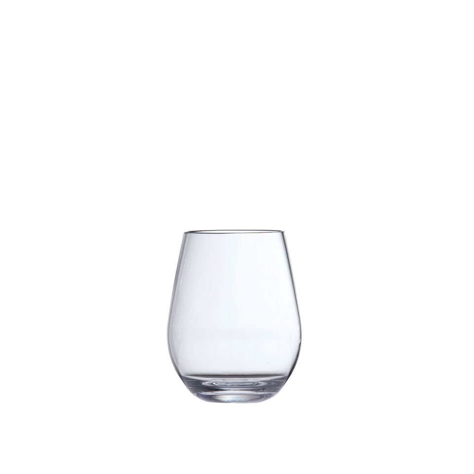 Zulay Kitchen Wine Glasses - Stemless - Set of 4 - Clear