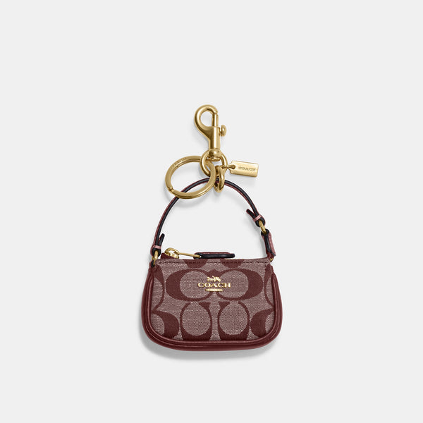 Coach Outlet Mini Nolita Bag Charm In Signature Chambray