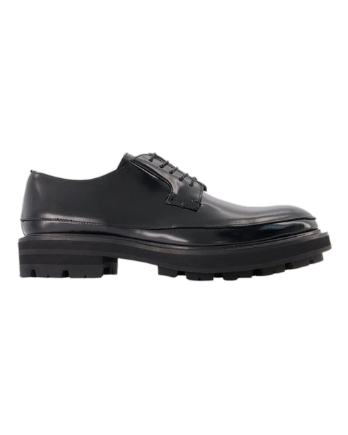 alexander mcqueen Oversize Flat Shoes - - Black - Leather | Shop ...