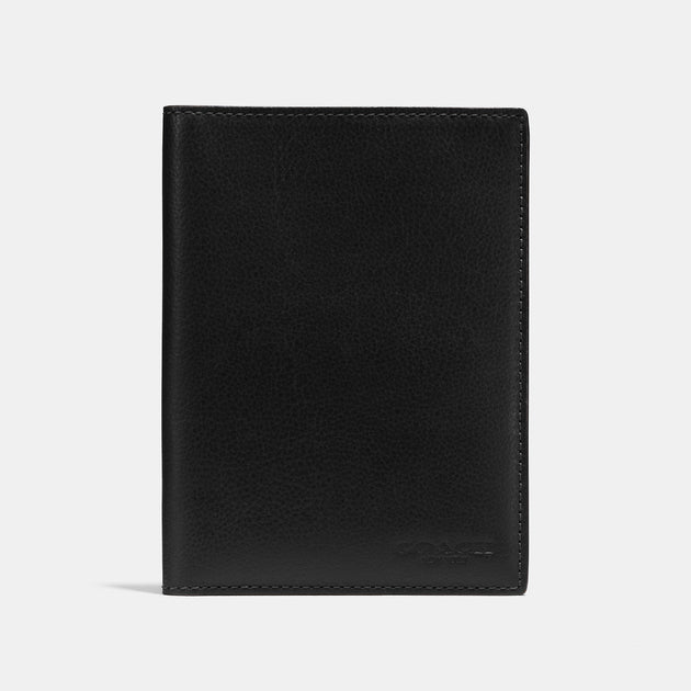 코치 COACH Outlet passport case,black