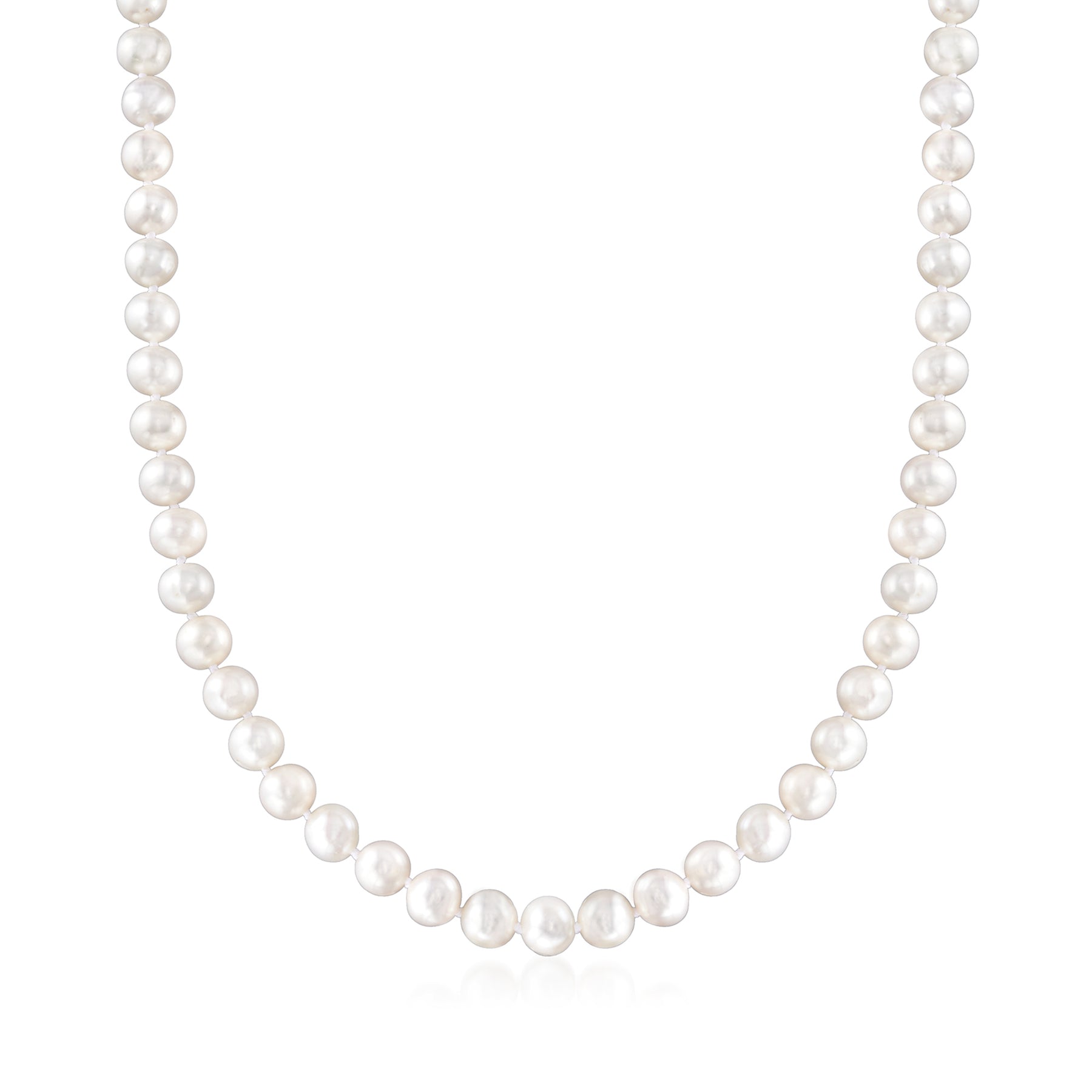 Ross-Simons 7-8mm Cultured Pearl Necklace With Sterling Silver