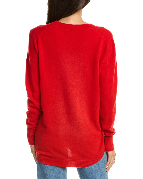 InCashmere V-neck Cashmere Tunic Sweater | Shop Premium Outlets