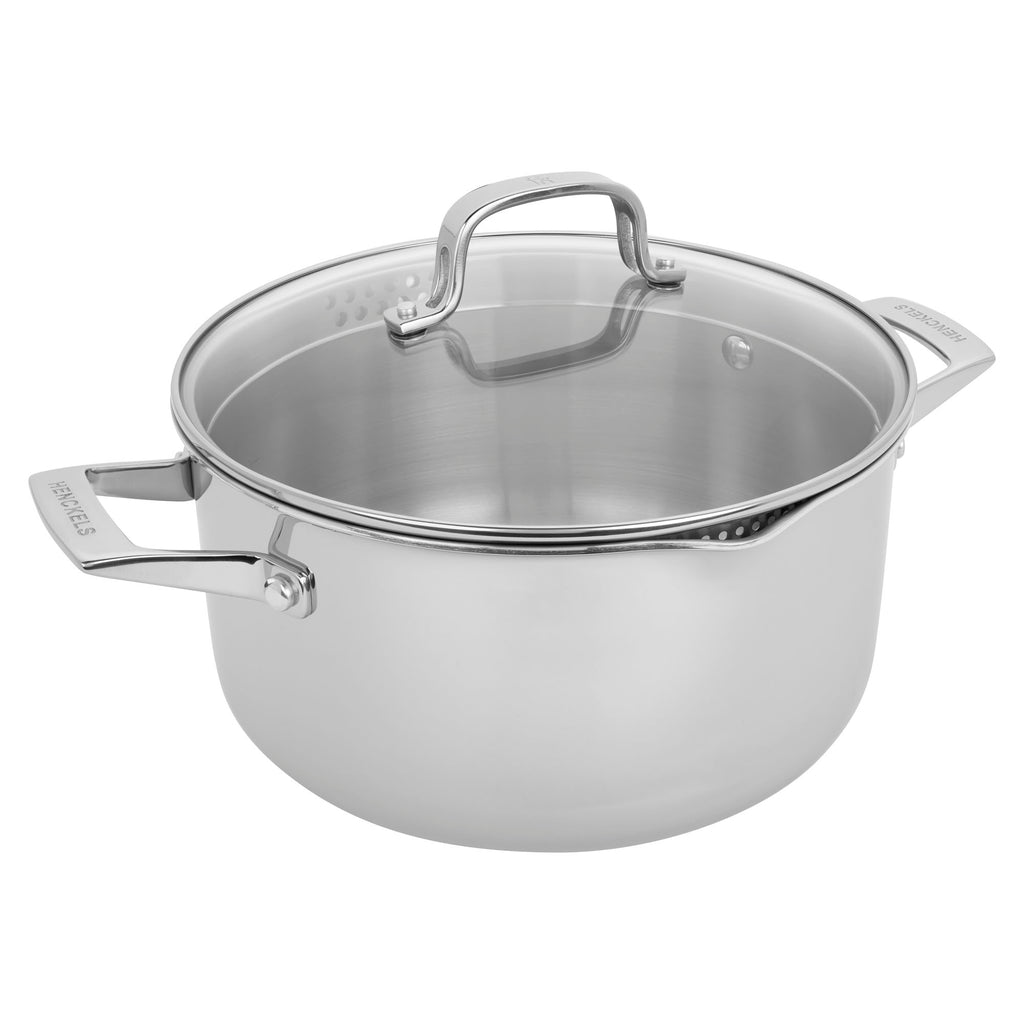 HENCKELS Clad Impulse 10-pc 3-Ply Stainless Steel Pots and Pans Set,  Cookware Set, Fry Pan, Saucepan with Lid, Saute Pan with Lid, Dutch Oven  with