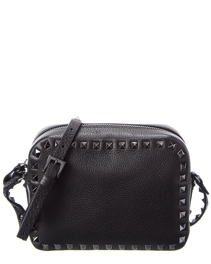 Valentino Rockstud Grainy Leather Camera Bag