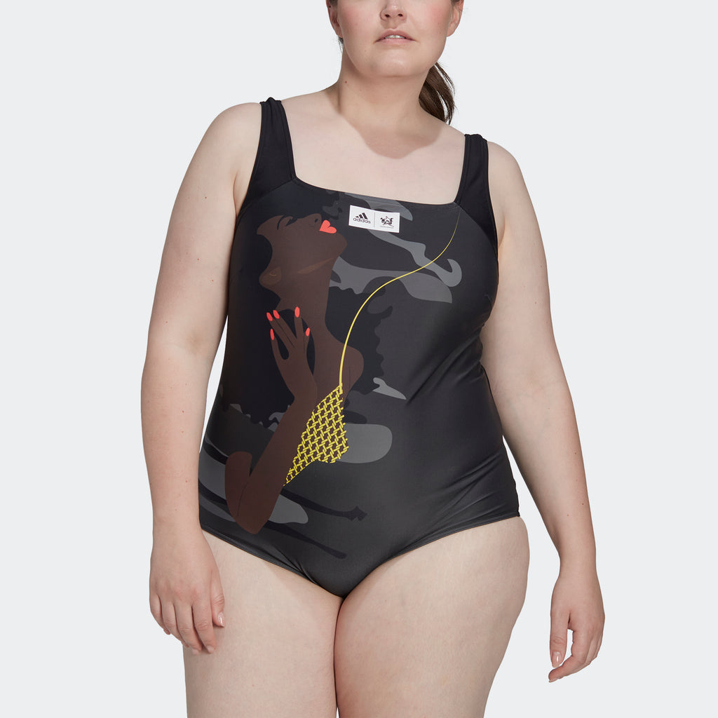 Adidas Iconisea Swimsuit (Plus Size) Black 3X - Womens Swim Swimwear