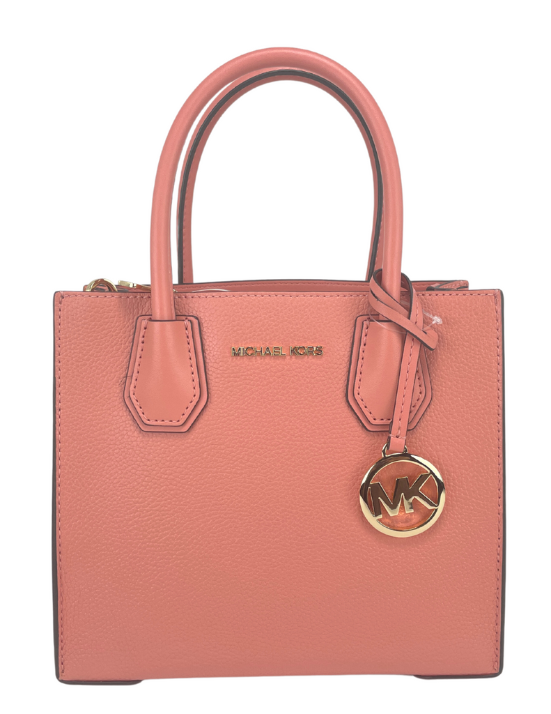 Michael Kors Mercer XS Extra Small Phone Crossbody Bag Leather Sherbert Pink